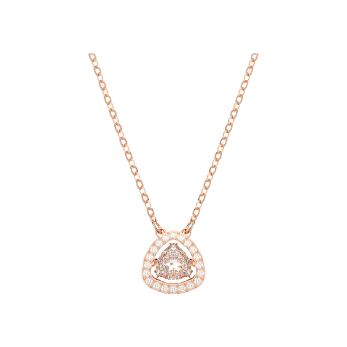 (W) 스와로브스키 밀레니아 네클리스 화이트 로즈 골드 플래팅((W) Swarovski Millenia Necklace White Rose Gold Plated) - 2
