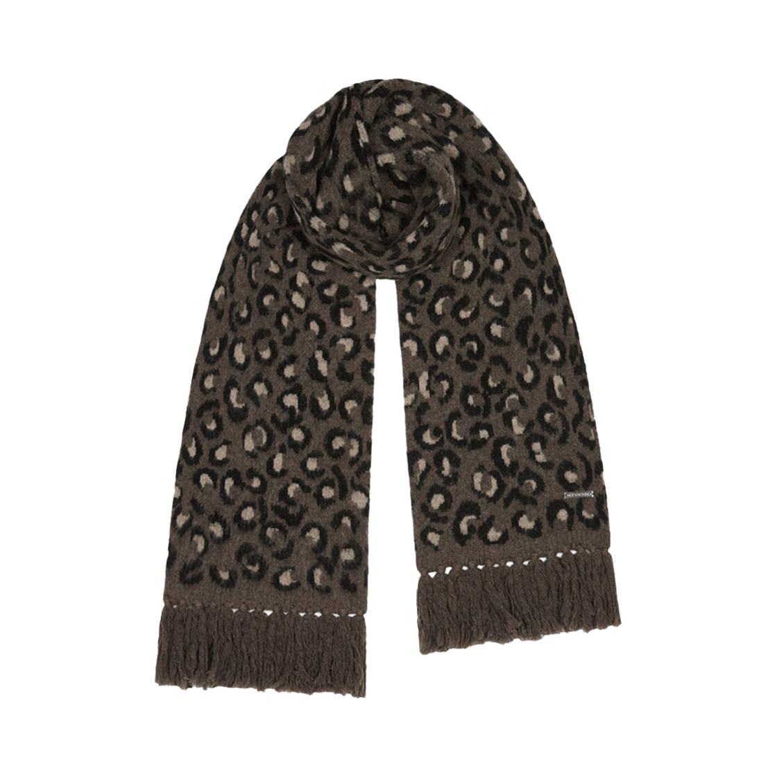 낫노잉 레어파드 알파카 머플러 브라운(Notknowing Leopard Alpaca Muffler Brown)