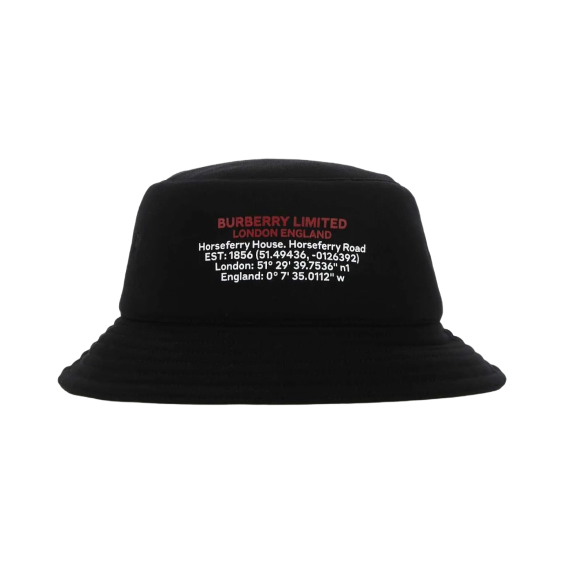 버버리 호스페리 모티프 저지 버킷햇 블랙 화이트(Burberry Horseferry Motif Jersey Bucket Hat Black White) - 1