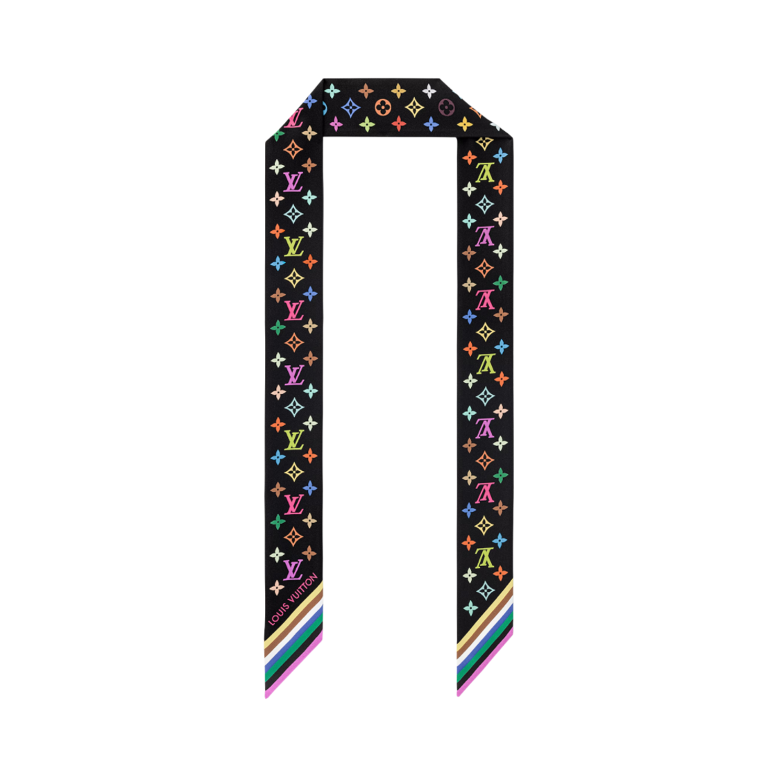 (W) 루이비통 x 무라카미 타카시 모노그램 멀티컬러 BB 방도 블랙((W) Louis Vuitton x Murakami Takashi Monogram Multicolor BB Bandeau Black)