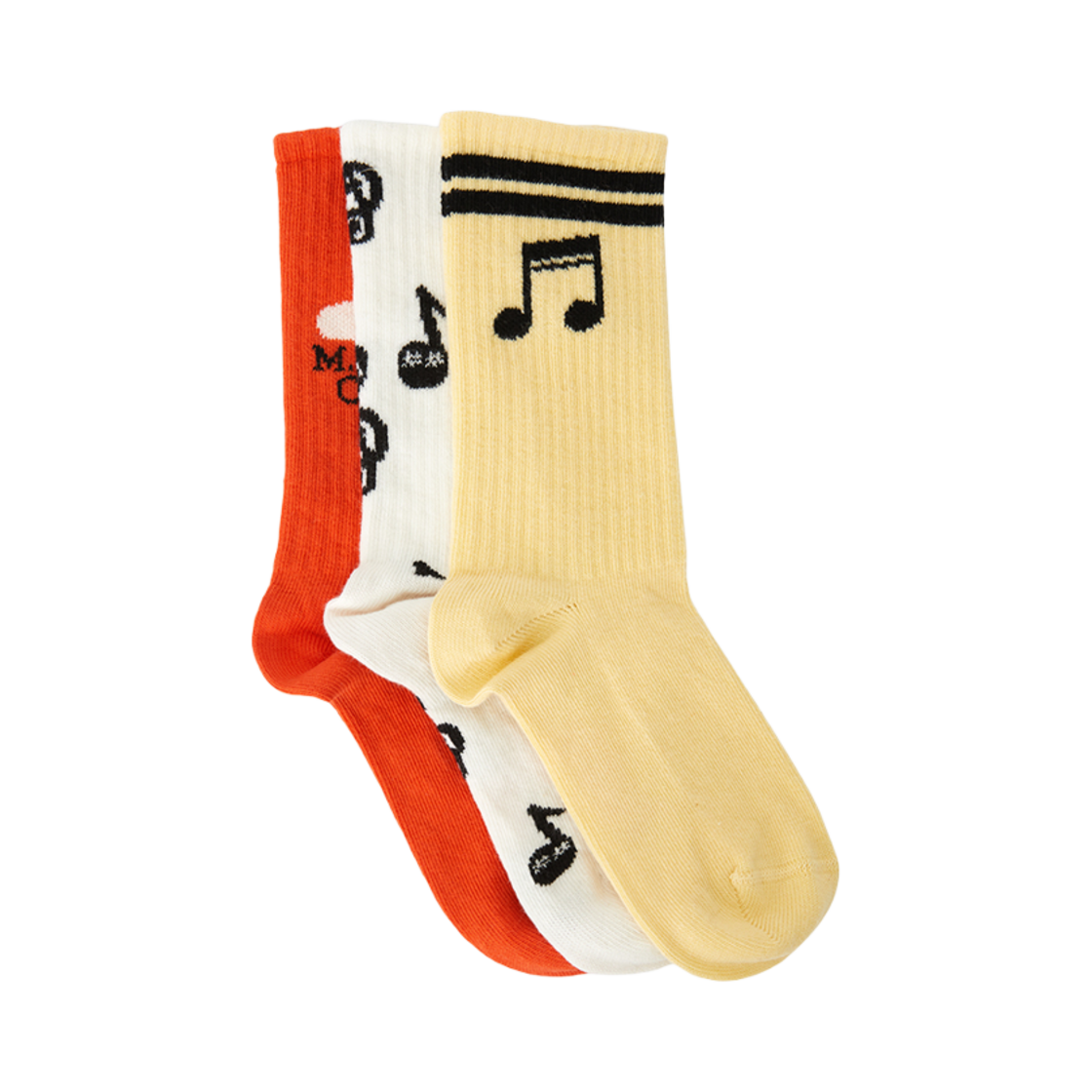 (키즈) 미니 로디니 삭스 옐로우 (3팩)((Kids) Mini Rodini Socks Yellow (3 Pack))