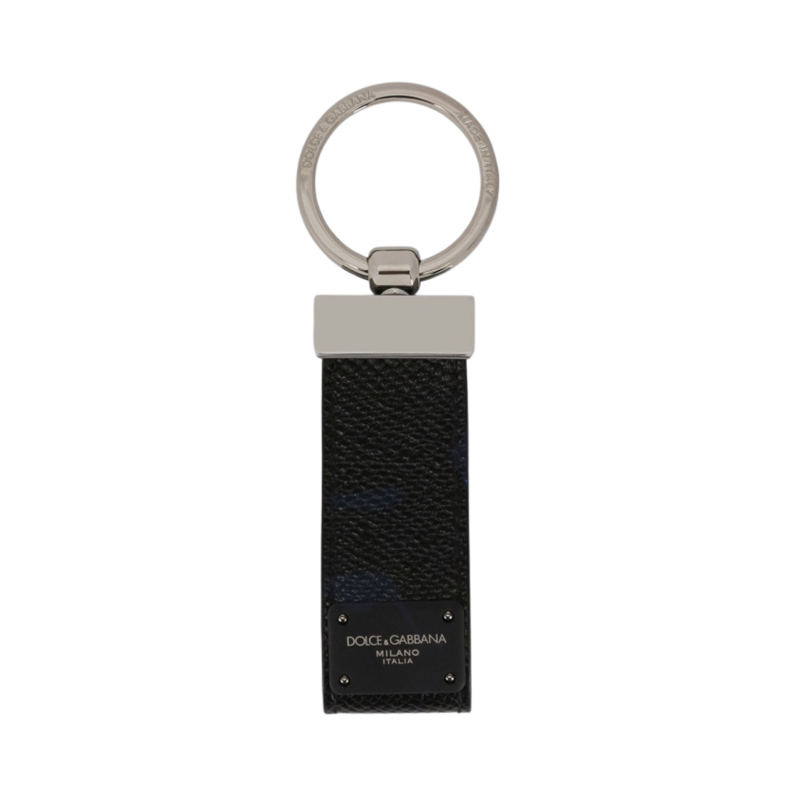 BP1371-AZ602-80999 Dolce & Gabbana Dauphine Calfskin Key Chain Black