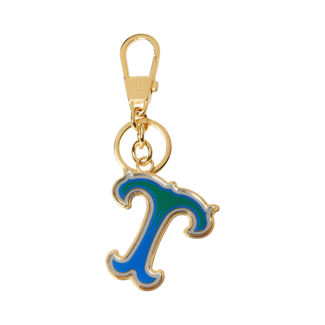 구찌 레터 T 플렉시글라스 키체인 그린 블루(Gucci Letter T Plexiglas Keychain Green Blue) - 1