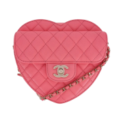 Chanel Heart Bag Lambskin & Gold Coral Pink