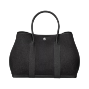 Hermes Garden Party 36 Bag Military Canvas Negonda & Palladium Noir