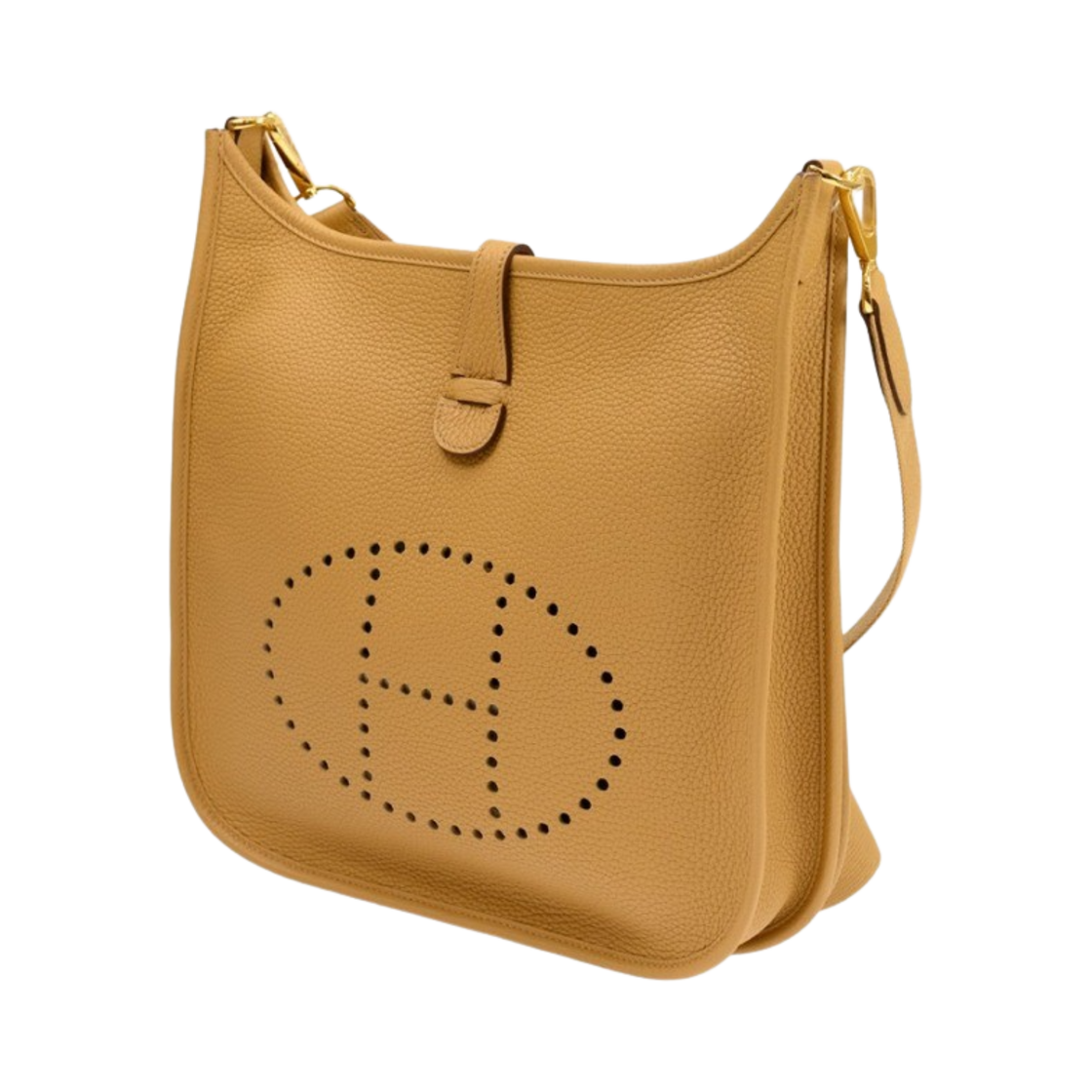 H056277CC4B Hermes Evelyne III 29 Bag Clemence & Gold Biscuit - #2
