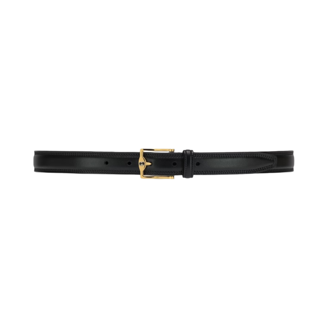 715600-US10X-1000 Gucci Belt with Rectangular Buckle Black Leather