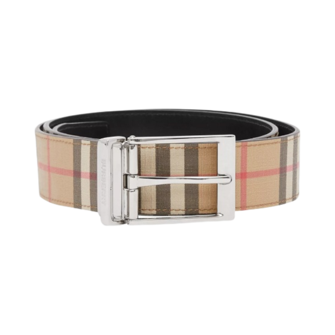 버버리 리버시블 빈티지 체크 레더 벨트 아카이브 베이지 블랙(Burberry Reversible Vintage Check and Leather Belt Archive Beige Black) - 2