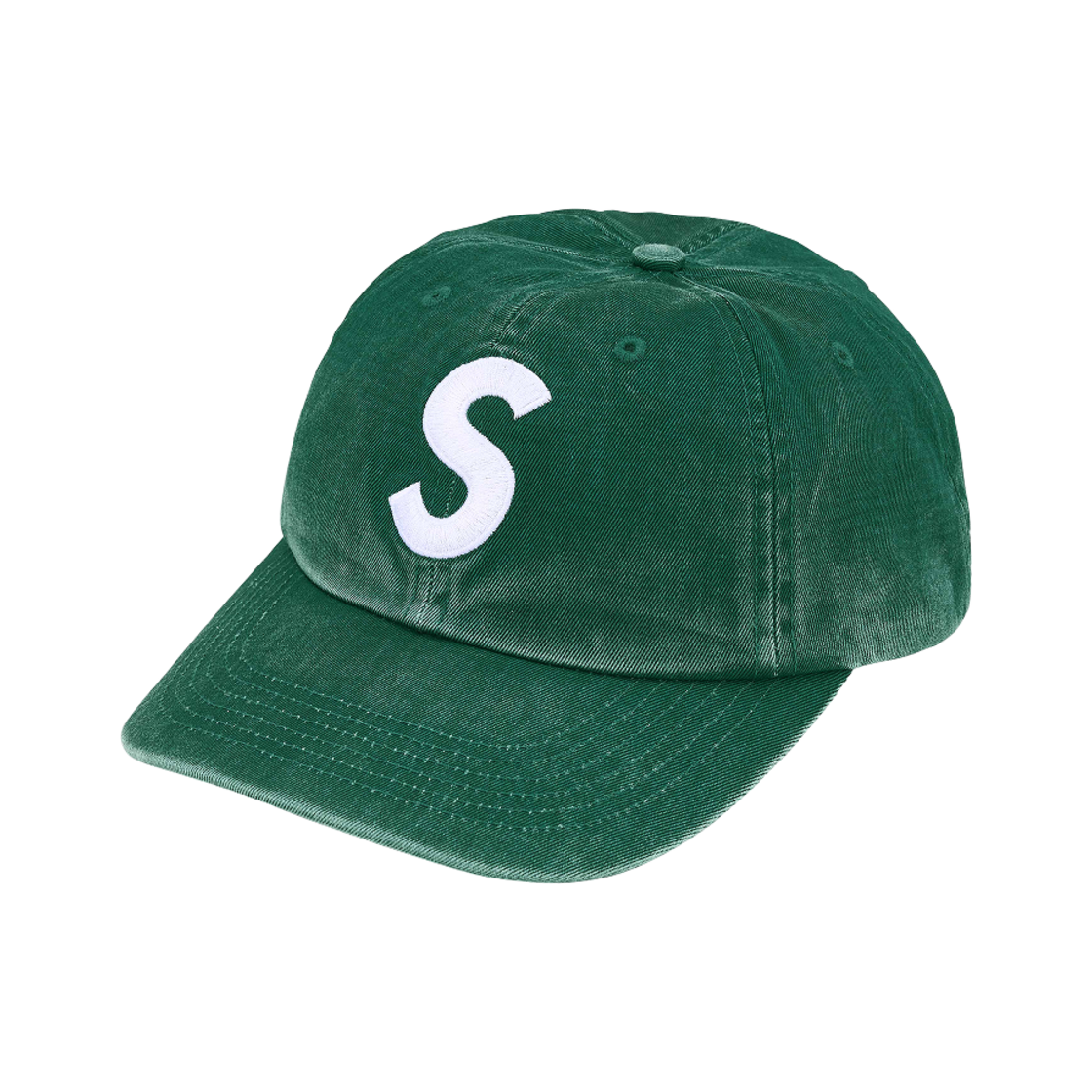 슈프림 피그먼트 코티드 S 로고 6-패널 다크 그린 - 25SS(Supreme Pigment Coated S Logo 6-Panel Dark Green - 25SS)