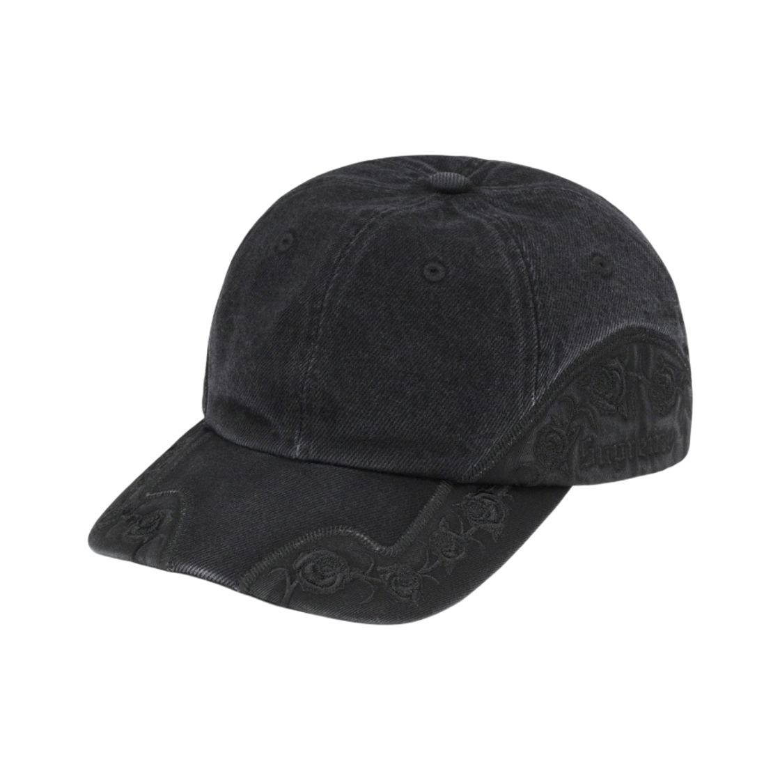 슈프림 로즈 6-패널 캡 블랙 - 23SS(Supreme Roses 6-Panel Black - 23SS) - 1