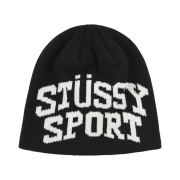 Stussy Sport Jacquard Skullcap Beanie Black