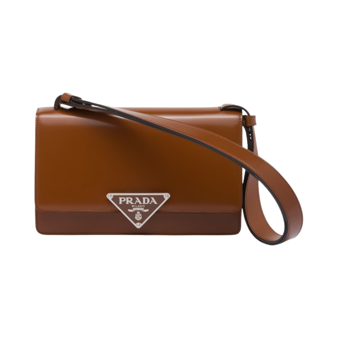 프라다 엠블럼 브러쉬드 레더 백 토바코(Prada Embleme Brushed Leather Bag Tobacco) - 1