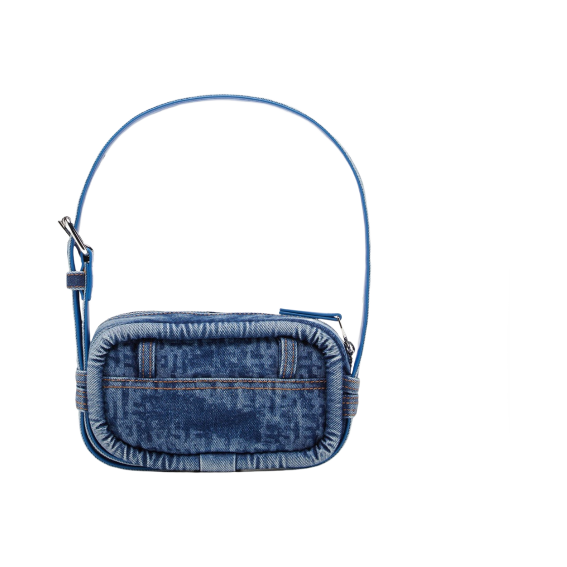 디젤 닐-미니 크로스바디백 인 모노그램 데님 블루(Diesel Nille-Mini Crossbody Bag in Monogram Denim Blue) - 3