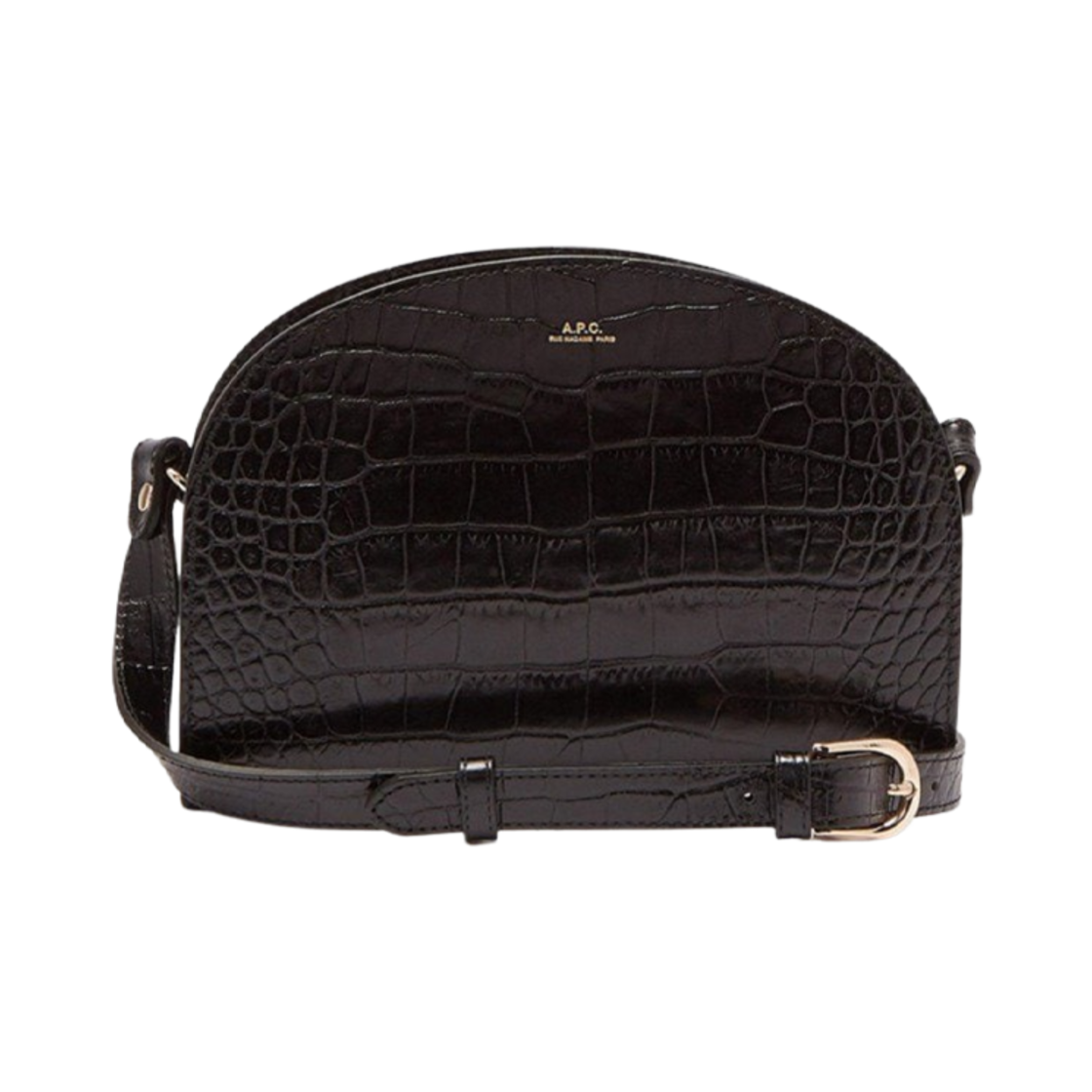 아페쎄 데미룬 하프 문 크로스바디백 블랙(A.P.C. Demi-Lune Half Moon Crossbody Bag Black)