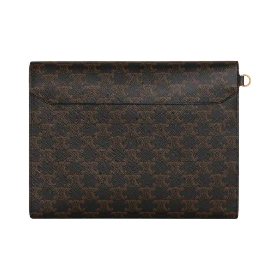 셀린느 트리옹프 캔버스 & 램스킨 플랩 파우치 탄(Celine Pouch with Flap in Triomphe Canvas and Lambskin Tan) - 3