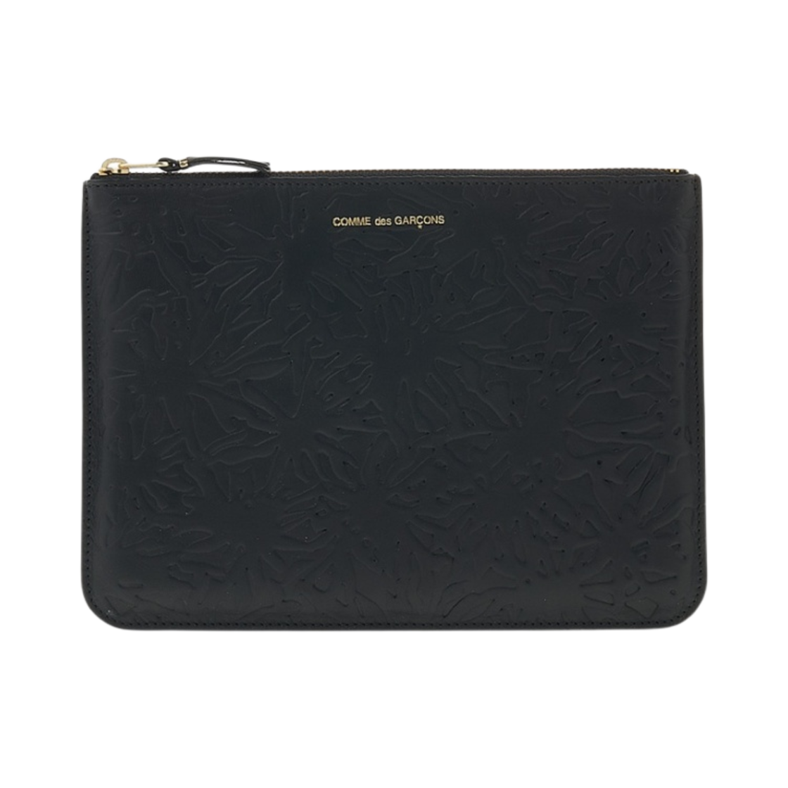 꼼데가르송 SA5100EF 엠보스드 포레스트 집 파우치 블랙(Comme des Garcons SA5100EF Embossed Forest Zip Pouch Black)