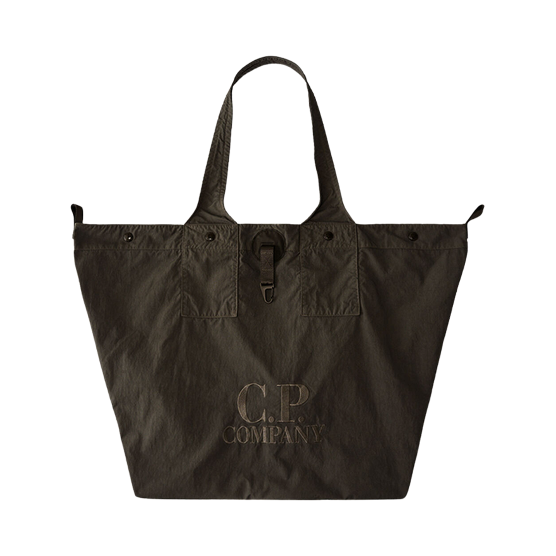 18CMAC054A110305G935 C.P. Company Twill Left Hand Logo Bag Smoked Pearl Grey - 25SS