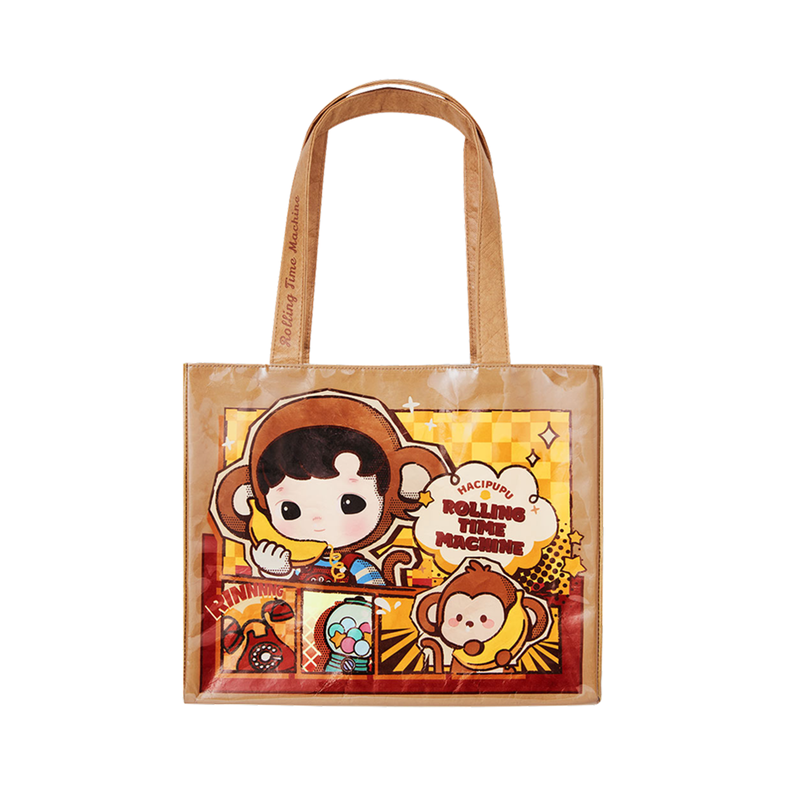 팝마트 하치푸푸 롤링 타임 머신 시리즈 토트백(Pop Mart Hacipupu Rolling Time Machine Series Tote Bag)