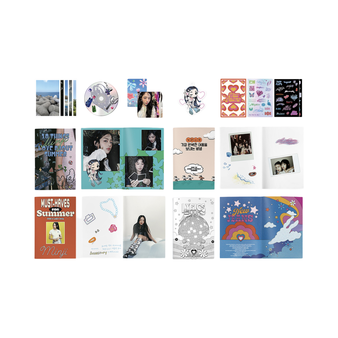 뉴진스 2집 EP 겟 업 버니 비치백 화이트 (민지 버전)(NewJeans 2nd EP Get Up Bunny Beach Bag White (Minji Ver.)) - 3