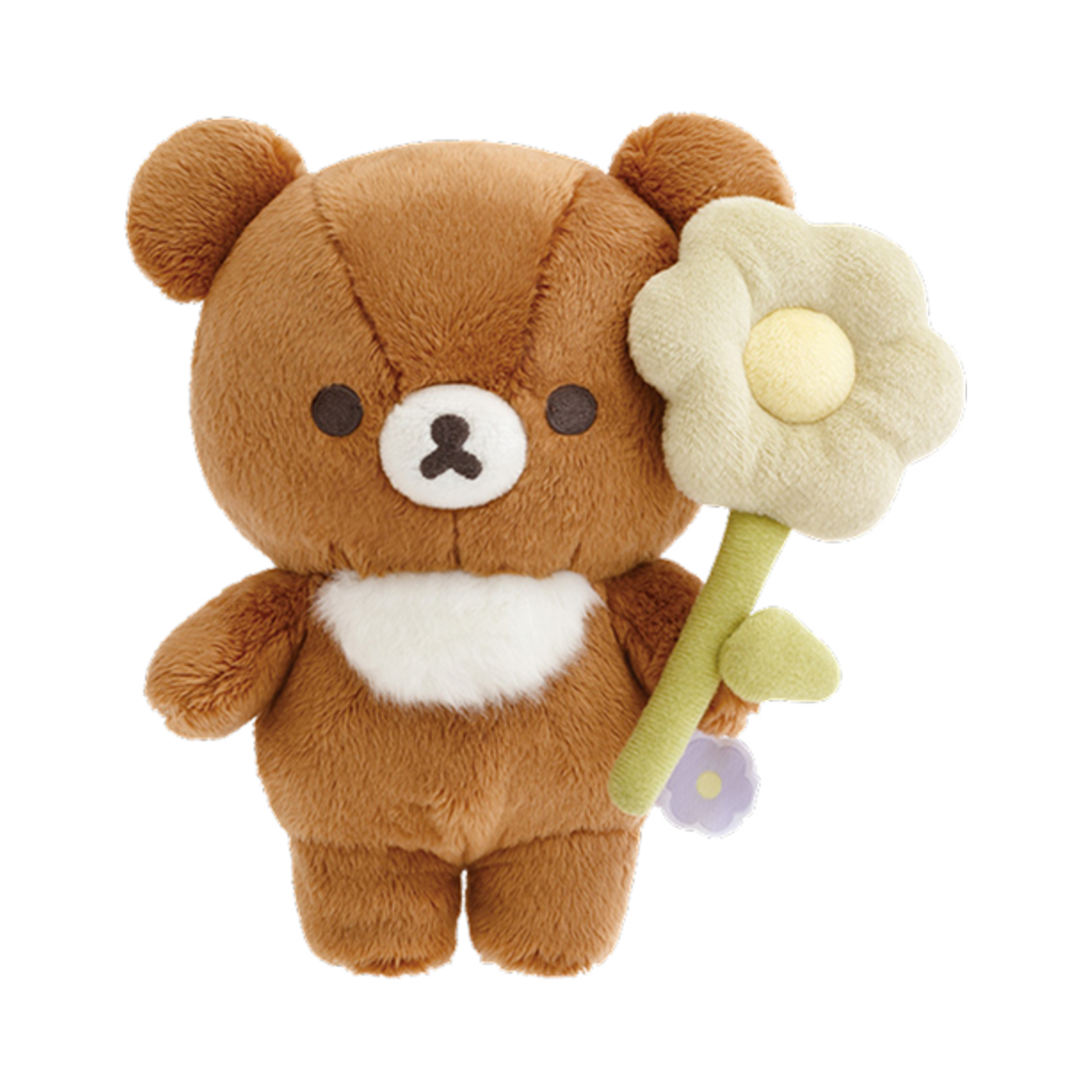 산엑스 리락쿠마 플라워 봉제 인형 차이로이코구마(San-X Rilakkuma Flower Stuffed Toys Chairoi Kokuuma)