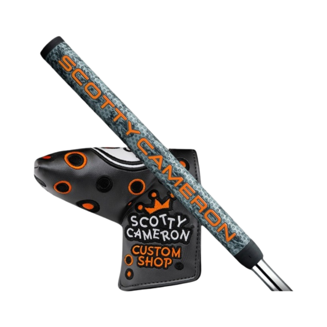 타이틀리스트 스카티 카메론 스페셜 셀렉트 플로우백 5.5 모토 잭팟 조니 미드 말렛 헤드커버 오렌지 사이키델릭 마타도르 그립 퍼터 34.5인치 레드 실버(Titleist Scotty Cameron Special Select Flowback 5.5 Moto Jackpot Johnny Mid-Mallet Headcover Orange Psychedelic Matador Grip Putter 34.5-Inch Red Silver) - 4