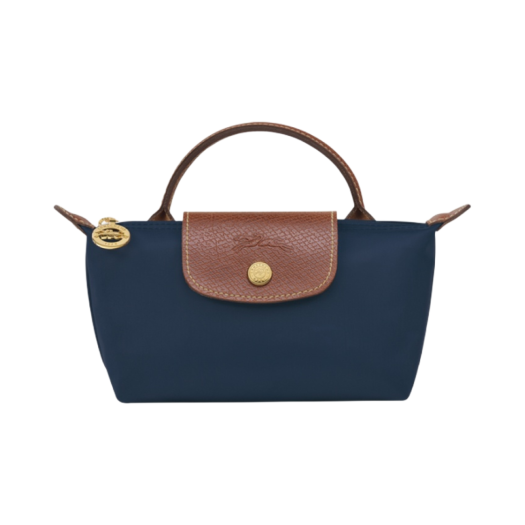 Longchamp Le Pliage Original Handle Pouch Blue Navy