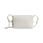 Bottega Veneta Mini Leather Loop Bag White