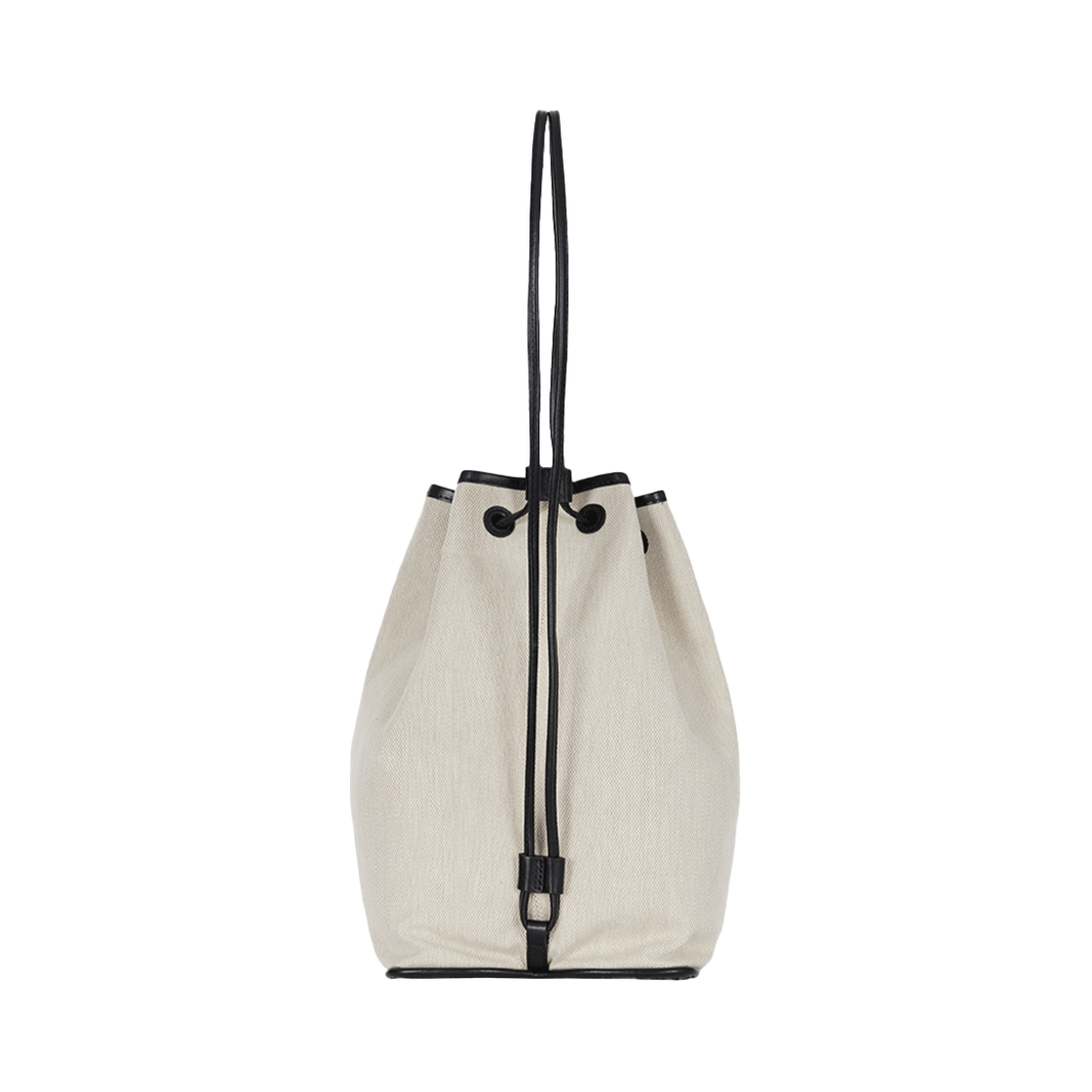 EEY-1O110-HB12-BE EENK Holly Drawstring Backpack With Logo On Bottom Beige Black - 대표 이미지 #1