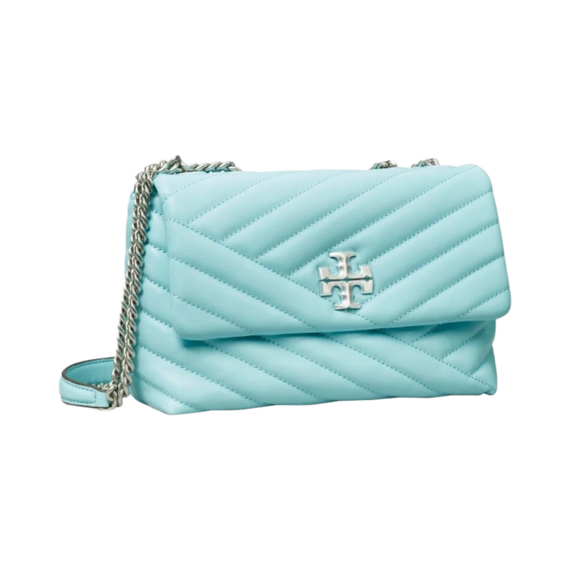 토리버치 키라 쉐브론 스몰 컨버터블 숄더백 라이트 셀레스트(Tory Burch Kira Chevron Small Convertible Shoulder Bag Light Celeste) - 2