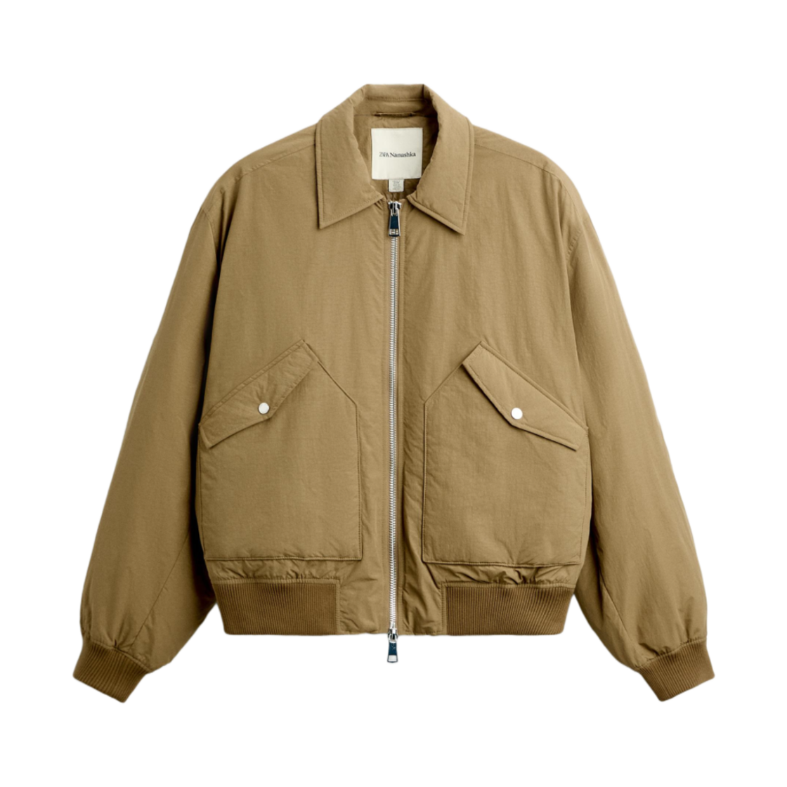 자라 x 나누시카 패디드 봄버 자켓 카멜(Zara x Nanushka Padded Bomber Jacket Camel)