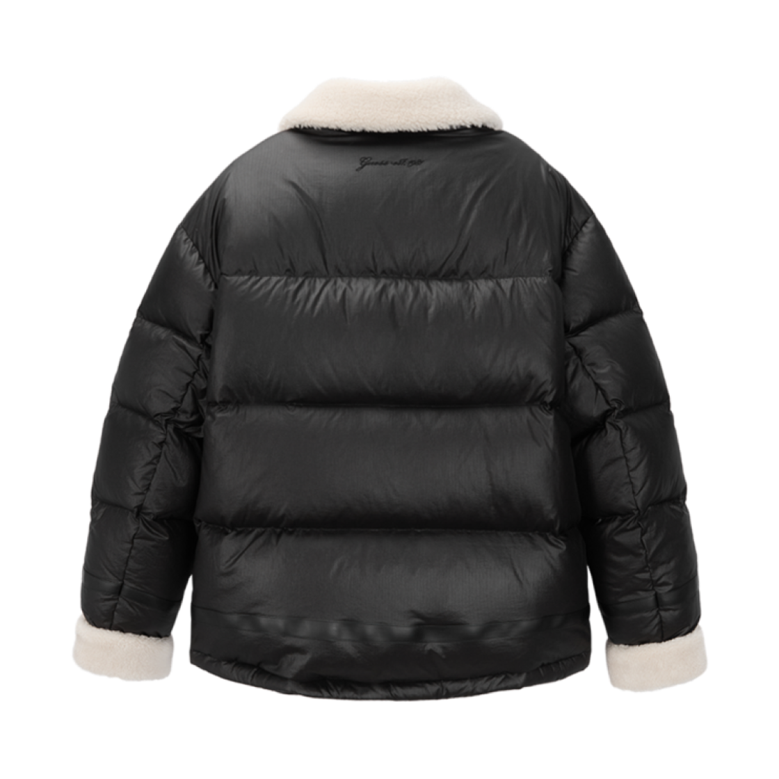 (W) 게스 보아 믹스 다운 점퍼 블랙((W) Guess Boa Mix Down Jumper Black) - 2