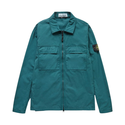 Stone Island 10210 Double Pocket Cotton Overshirt Green - 23SS