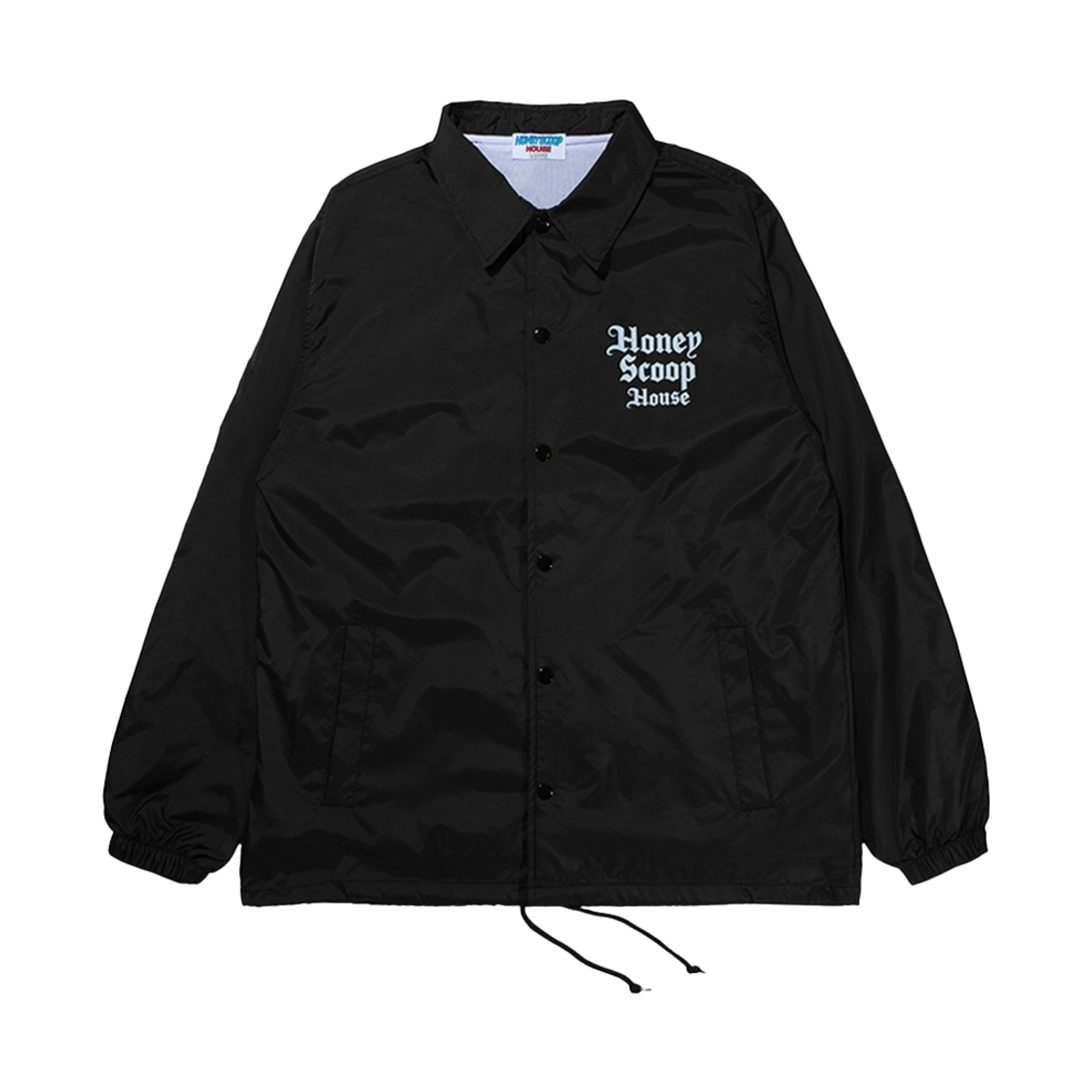 허니스쿱하우스 OE 로고 코치 자켓 블랙(Honey Scoop House OE Logo Coach Jacket Black)