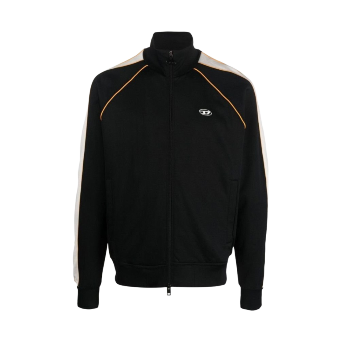 디젤 S-라록 슬리브 밴드 트랙 자켓 블랙(Diesel S-Ralock Track Jacket with Sleeve Bands Black)