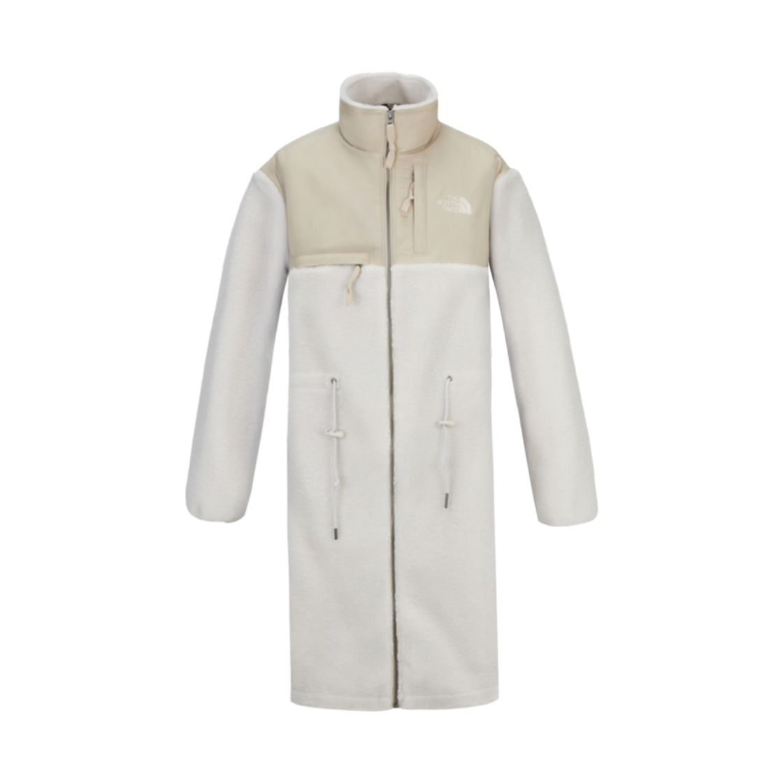 NC4FQ85C (W) The North Face Woolly Fleece Coat White Sand