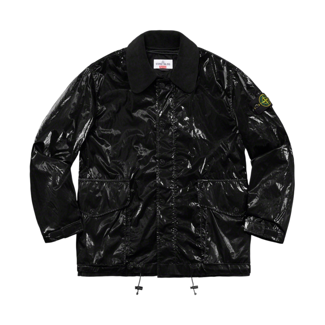 슈프림 x 스톤 아일랜드 뉴 실크 라이트 자켓 블랙 - 19SS