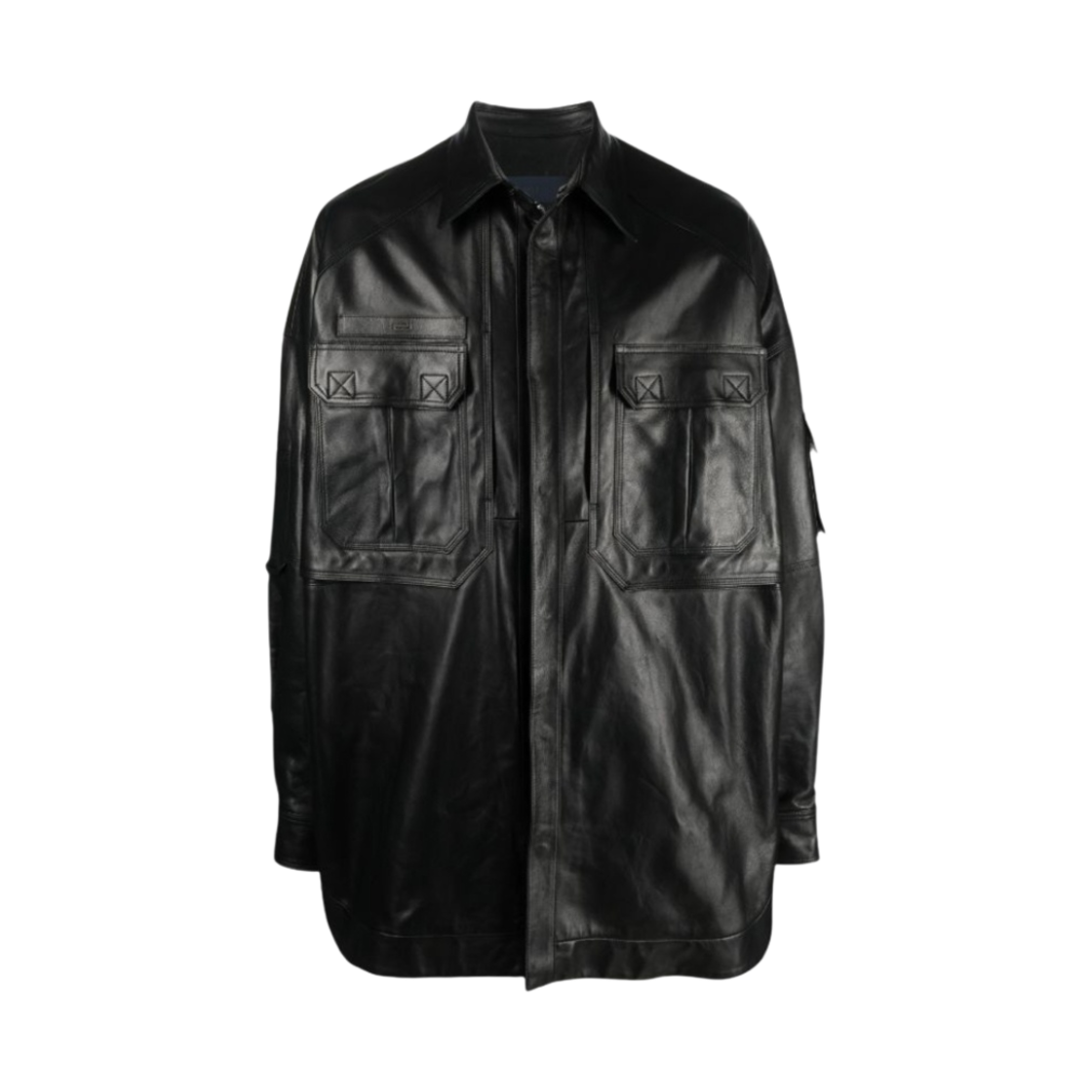 준지 레더 자켓 블랙(Juun.J Leather Jacket Black) - 1