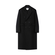 Tonywack Wool and Cashmere Double-Breasted Coat Black