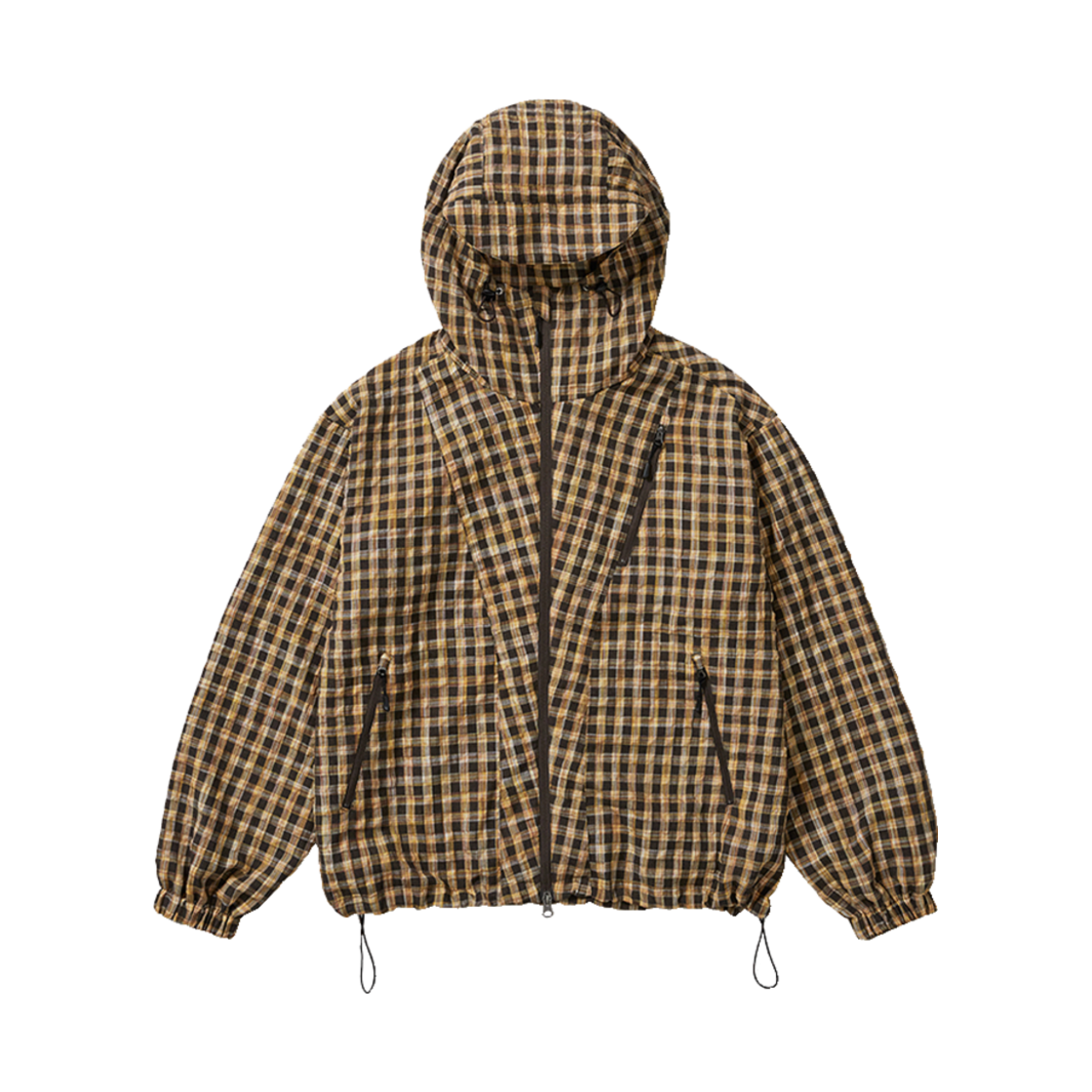 KAT9282 Karactor Smash Checked Windbreaker Yellow brown
