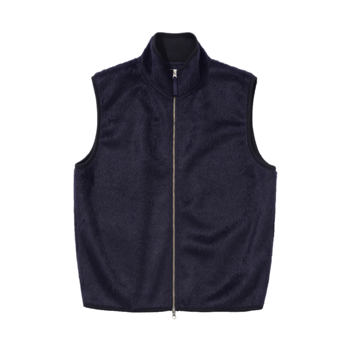 LABW24C013 LAB TWELVE Everyday Knitted Wool Vest Zip-up Navy