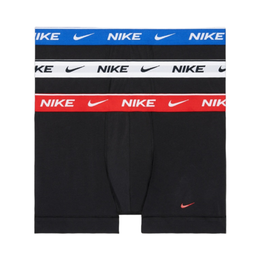 Nike Everyday Cotton Stretch Trunk Black White Red Blue (3 Pack)