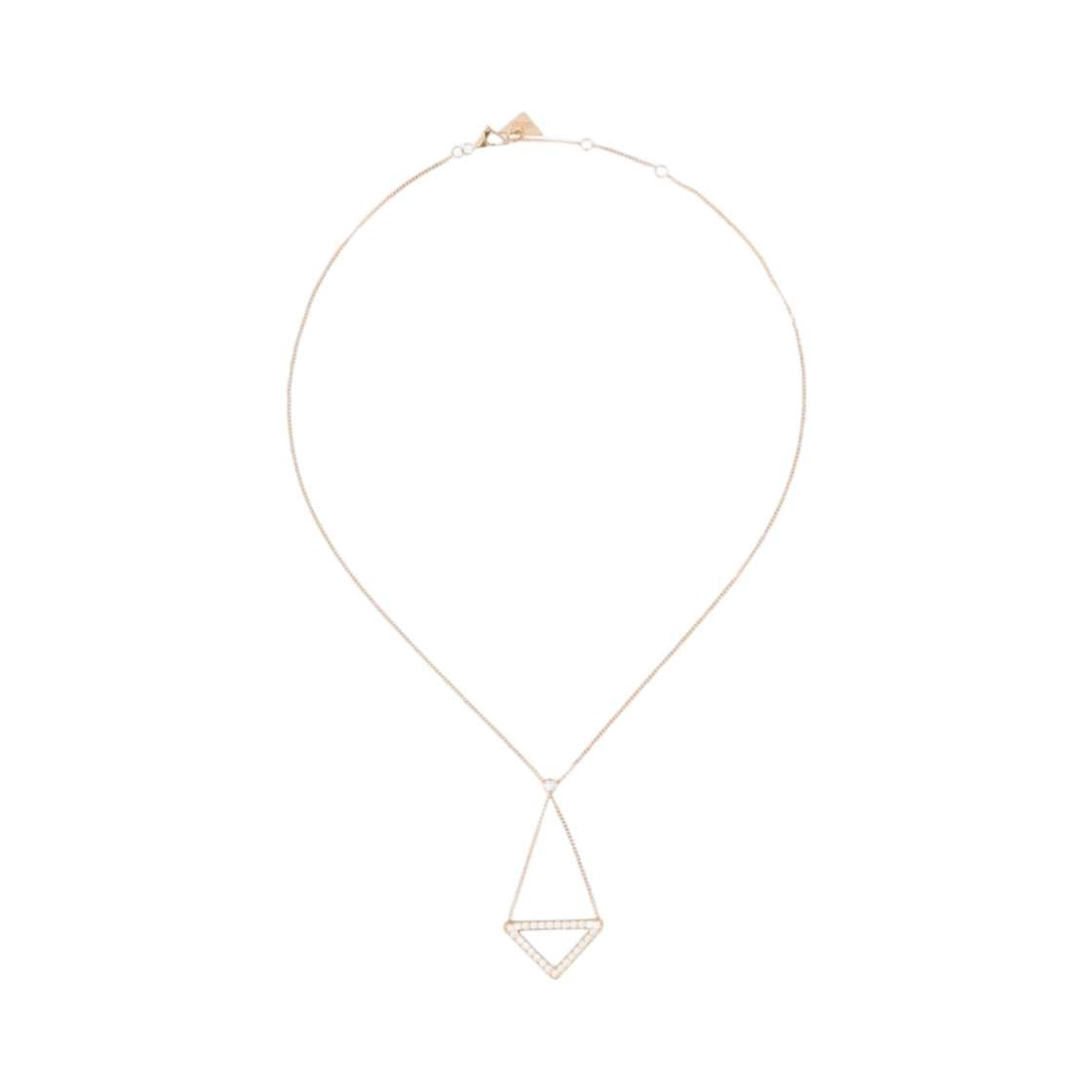 프라다 이터널 골드 컷아웃 펜던트 네클리스 옐로우 골드 & 다이아몬드 골드 화이트(Prada Eternal Gold Cut Out Pendant Necklace in Yellow Gold with Diamonds Gold White) - 1