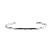 (W) MM6 Maison Margiela Numeric Minimal Signature Cuff Bracelet Polished Palladio
