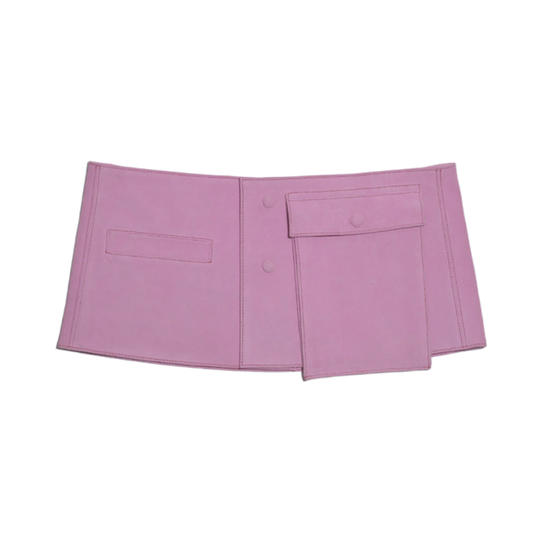 팔로마울 파울라 레더 마그넷 플랩 포켓 스커트 벨트 라이트 핑크(Paloma Wool Paula Leather Skirt Belt with Magnet Flap Pockets Light Pink)