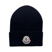 Moncler Wool Beanie Navy Blue - 22FW