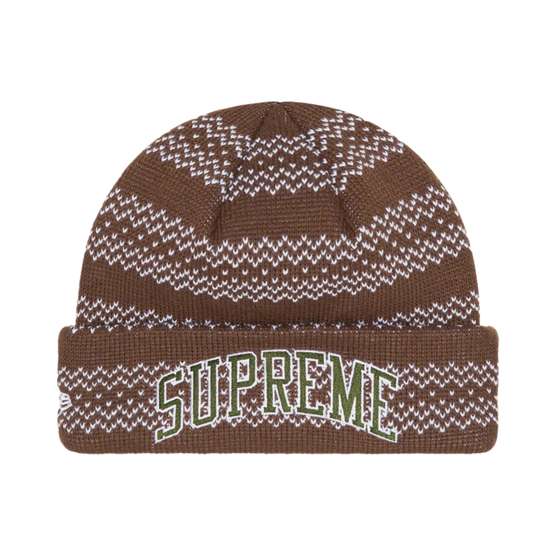 슈프림 뉴에라 스플릿 비니 브라운 - 22FW(Supreme New Era Split Beanie Brown - 22FW) - 1