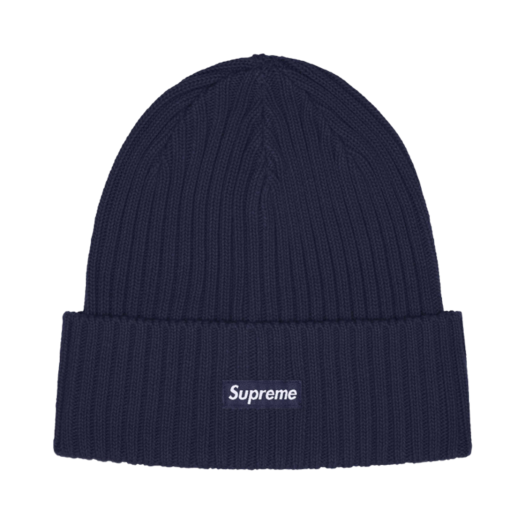 Supreme Overdyed Beanie Navy - 24SS