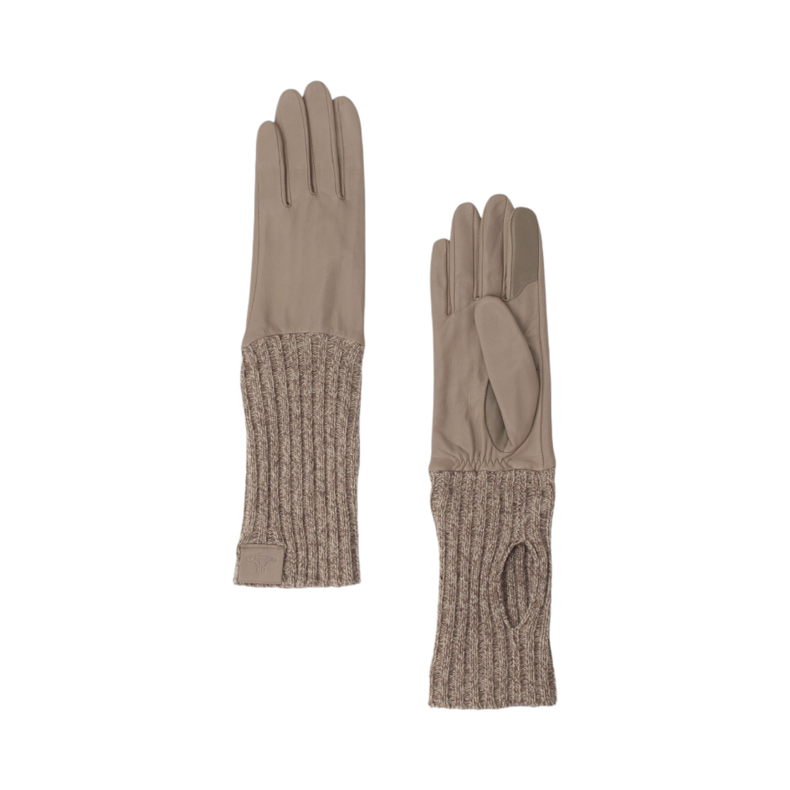 (W) 비비안 웨스트우드 롱 립 니트 커프 글러브 그레이지((W) Vivienne Westwood Long Rib Knit Cuff Gloves Greige) - 2