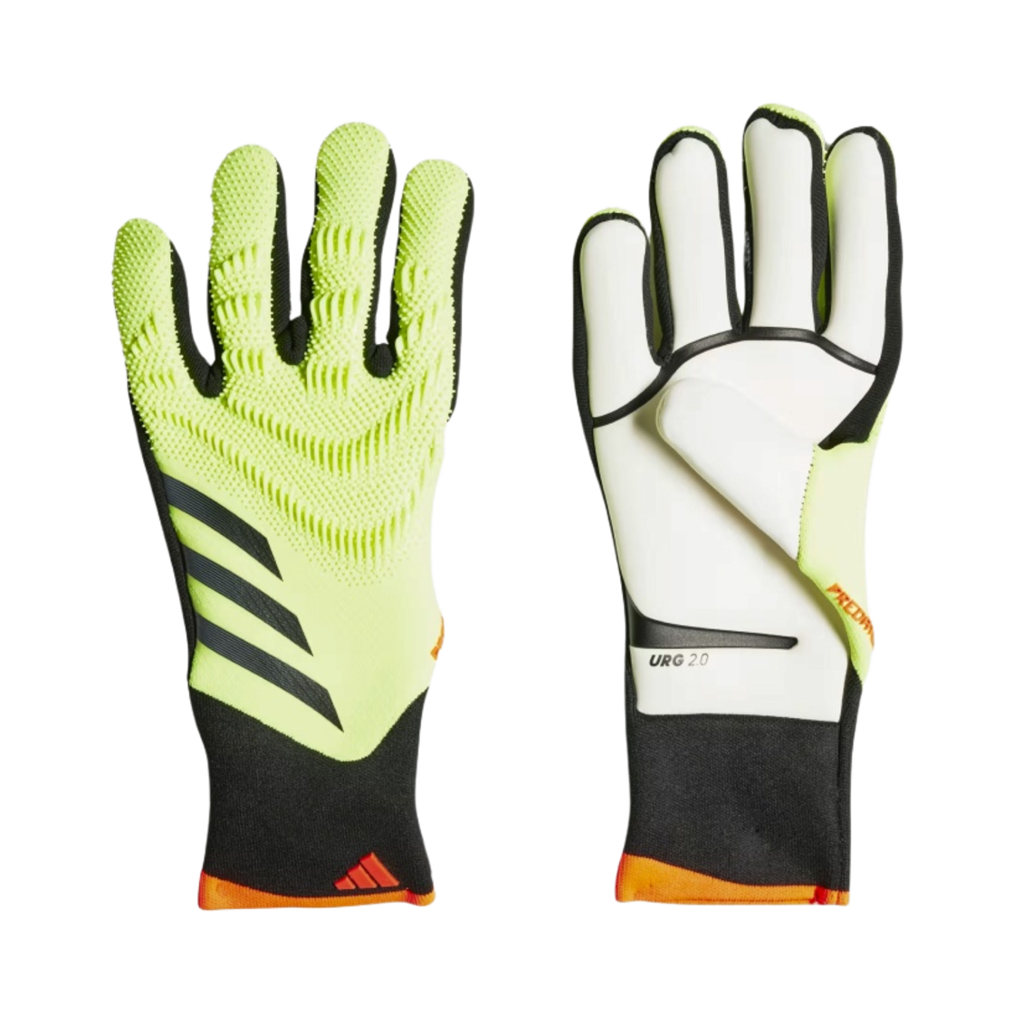 아디다스 프레데터 프로 골키퍼 글러브 솔라 옐로우 블랙 솔라 레드(Adidas Predator Pro Goalkeeper Gloves Solar Yellow Black Solar Red)