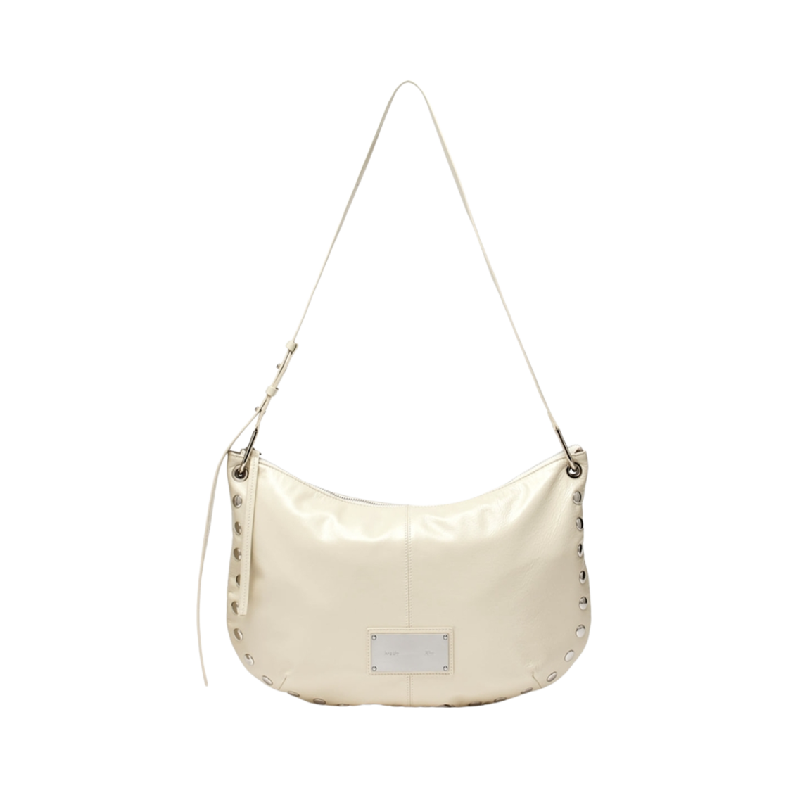 - Matin Kim Stud Leather Hobo Bag Ivory